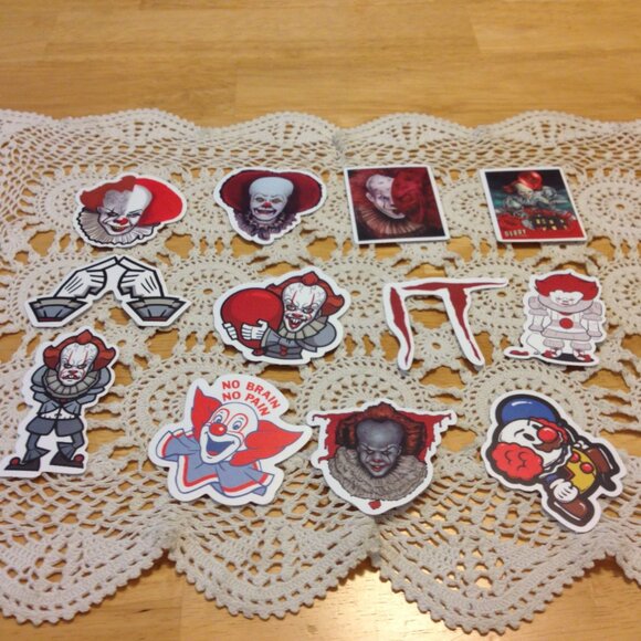 Scary Clowns IT Stickers for computers, laptops, lockers, crafts, scrapbooks - Picture 1 of 5